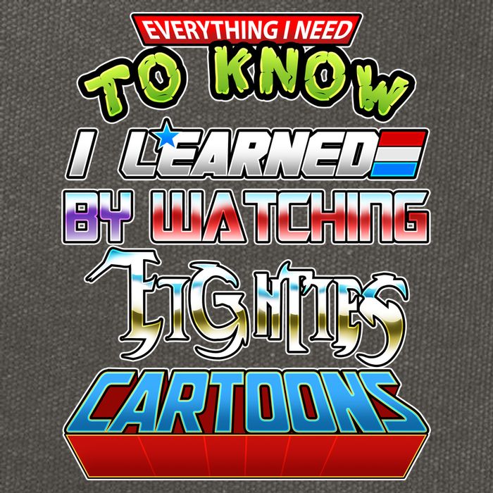 Everything I Need To Know I Learned By Watching Eighties Cartoons Cotton Canvas Backpack