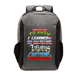 Everything I Need To Know I Learned By Watching Eighties Cartoons Vector Backpack