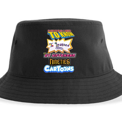 Everything I Need To Know I Learned By Watching Nineties Cartoons Sustainable Bucket Hat