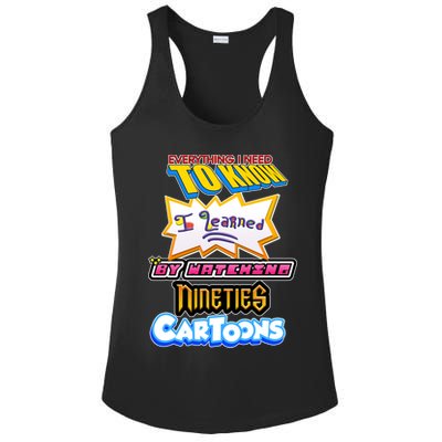 Everything I Need To Know I Learned By Watching Nineties Cartoons Ladies PosiCharge Competitor Racerback Tank
