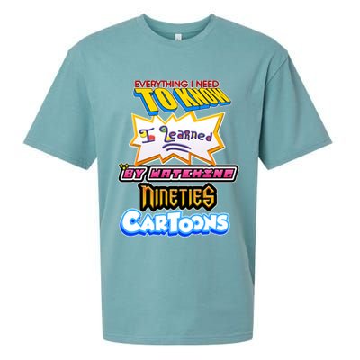 Everything I Need To Know I Learned By Watching Nineties Cartoons Sueded Cloud Jersey T-Shirt