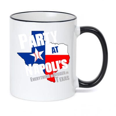 Everything is Bigger In Texas Party At Napoli's 11oz Black Color Changing Mug