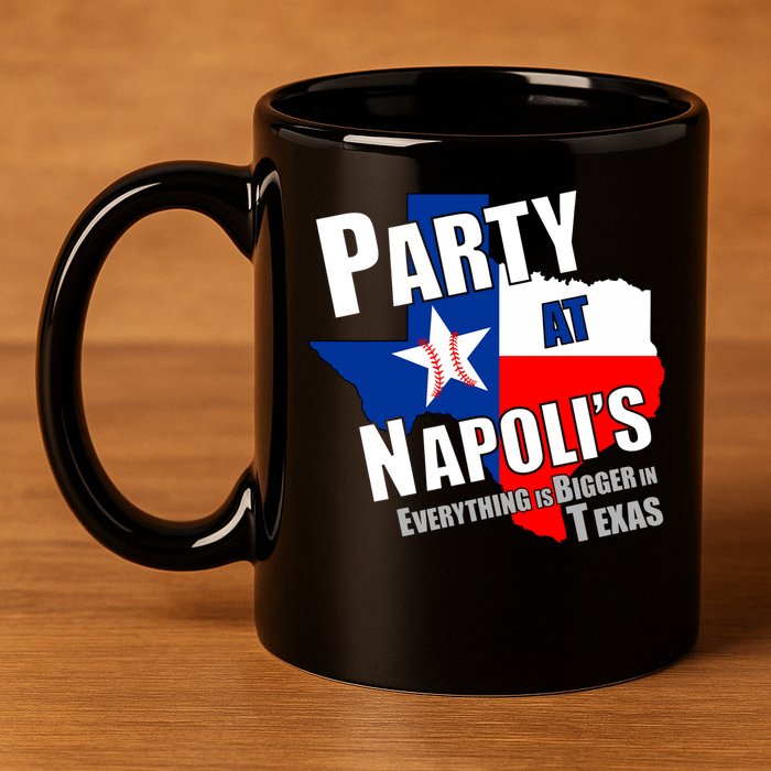 Everything is Bigger In Texas Party At Napoli's 11oz C Handle Ceramic Mug