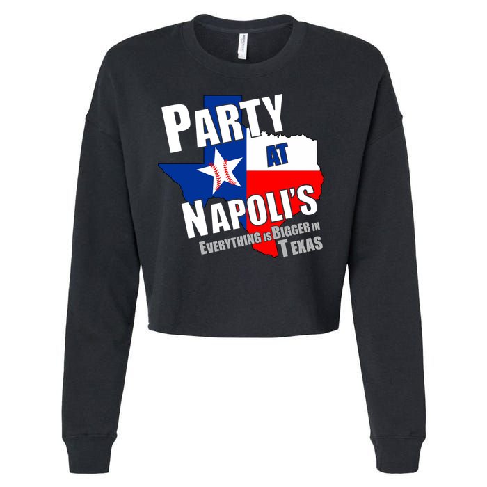 Everything is Bigger In Texas Party At Napoli's Cropped Pullover Crew