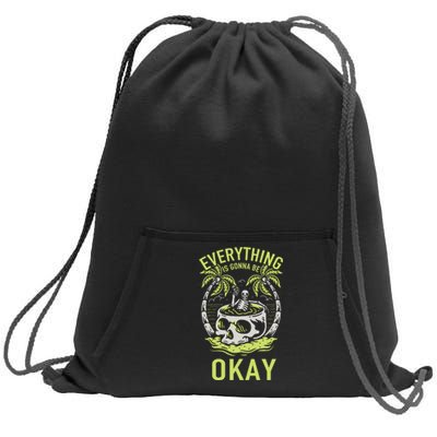 Everything Is Gonna Be Okay Sweatshirt Cinch Pack Bag