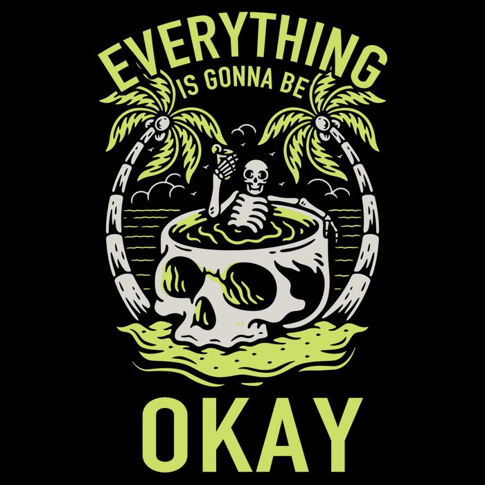 Everything Is Gonna Be Okay Drawstring Bag