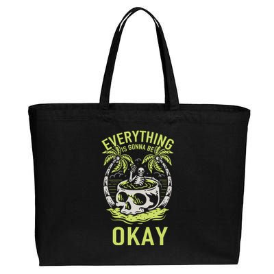 Everything Is Gonna Be Okay Cotton Canvas Jumbo Tote