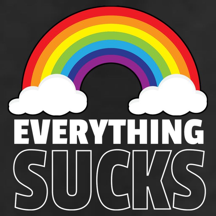 Everything Sucks Garment-Dyed Fleece Hoodie