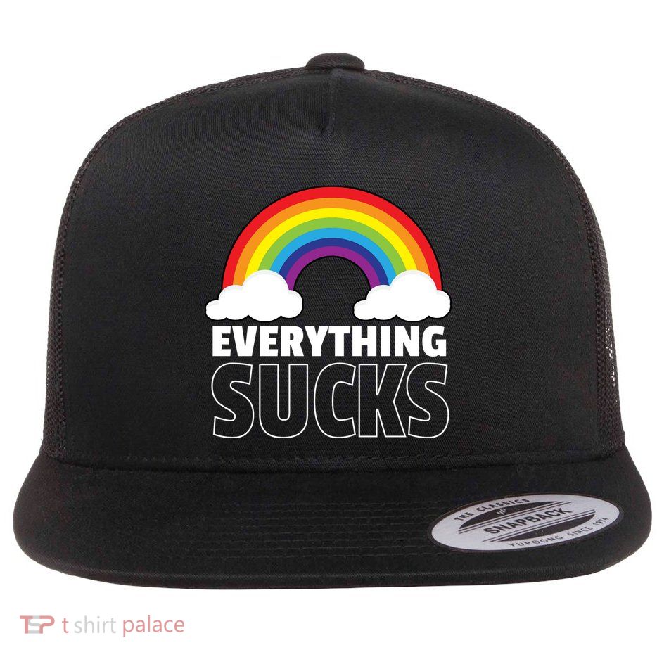 Everything Sucks Flat Bill Trucker Hat