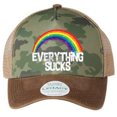 Everything Sucks Rainbow Legacy Tie Dye Trucker Hat