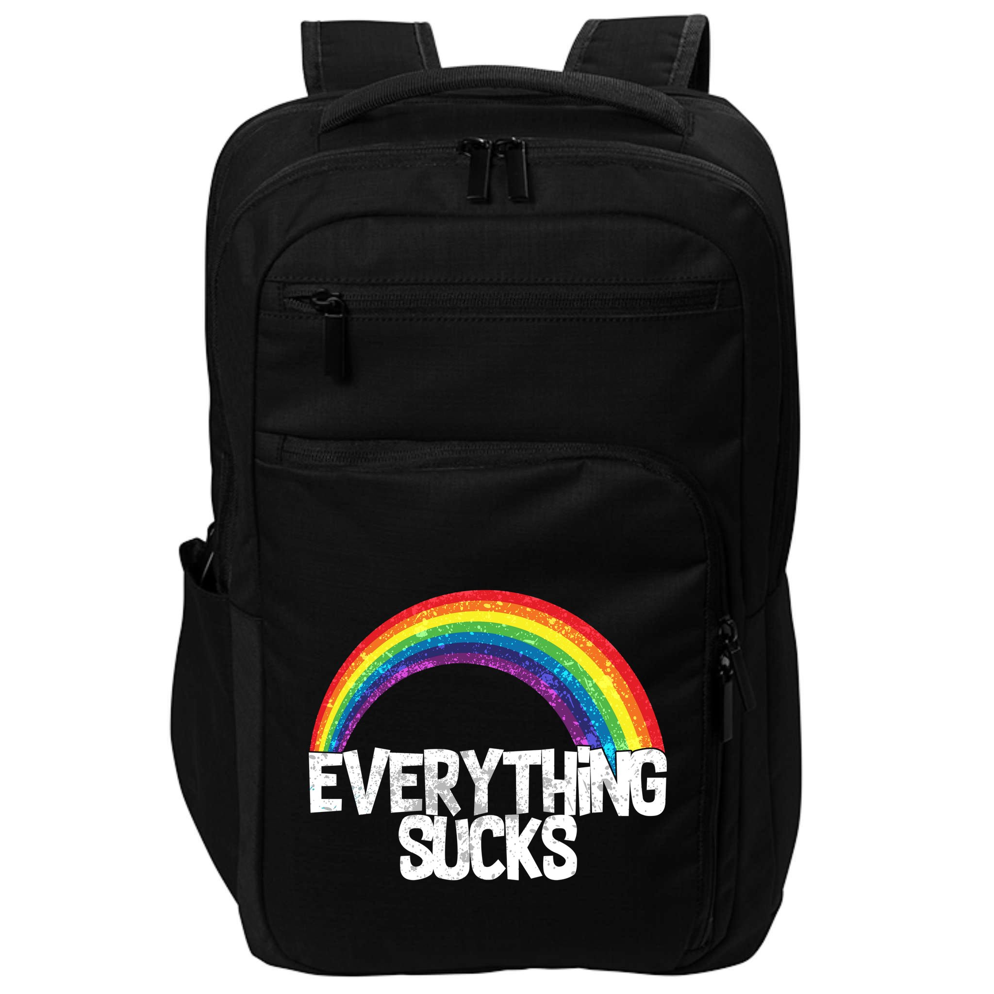 Everything Sucks Rainbow Impact Tech Backpack
