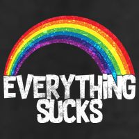 Everything Sucks Rainbow Adult Drive Performance Visor