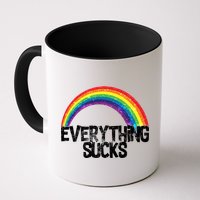 Everything Sucks Rainbow Mug
