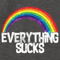 Everything Sucks Rainbow Vector Backpack