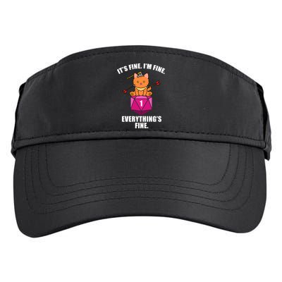Everything's Fine Cute Cat DnD Adult Drive Performance Visor