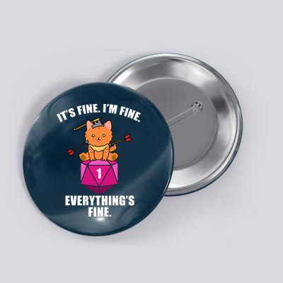 Everything's Fine Cute Cat DnD Button