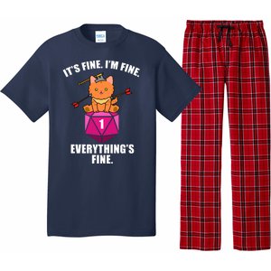 Everything's Fine Cute Cat DnD Pajama Set