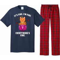 Everything's Fine Cute Cat DnD Pajama Set