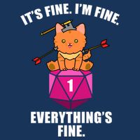 Everything's Fine Cute Cat DnD 16 in Basic Backpack