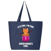 Everything's Fine Cute Cat DnD 25L Jumbo Tote