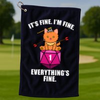Everything's Fine Cute Cat DnD Golf Towel