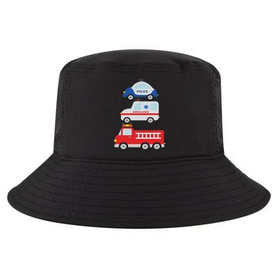 Emergency Vehicles Fire Truck Police Car Ambulance Cars Cool Comfort Performance Bucket Hat