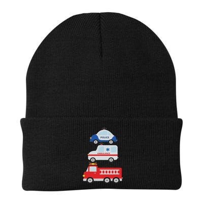Emergency Vehicles Fire Truck Police Car Ambulance Cars Beanie