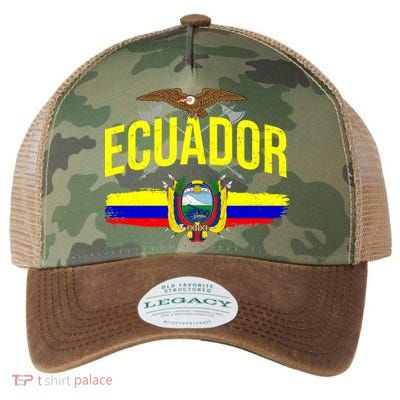 Ecuador Vintage Flag Legacy Tie Dye Trucker Hat