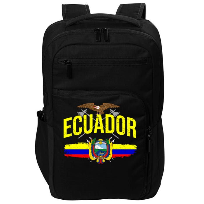 Ecuador Vintage Flag Impact Tech Backpack