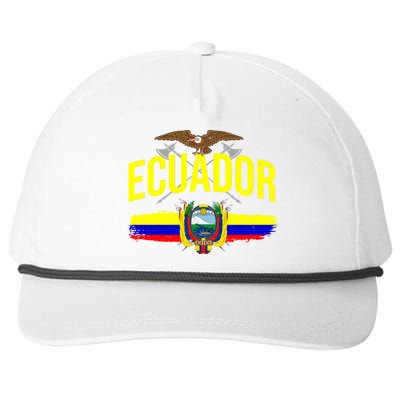 Ecuador Vintage Flag Snapback Five-Panel Rope Hat