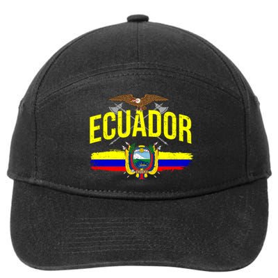 Ecuador Vintage Flag 7-Panel Snapback Hat