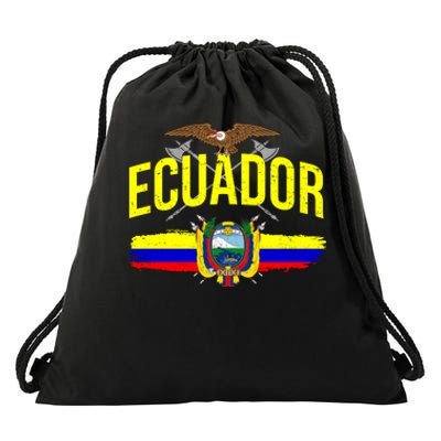 Ecuador Vintage Flag Drawstring Bag