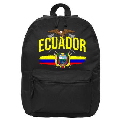 Ecuador Vintage Flag 16 in Basic Backpack