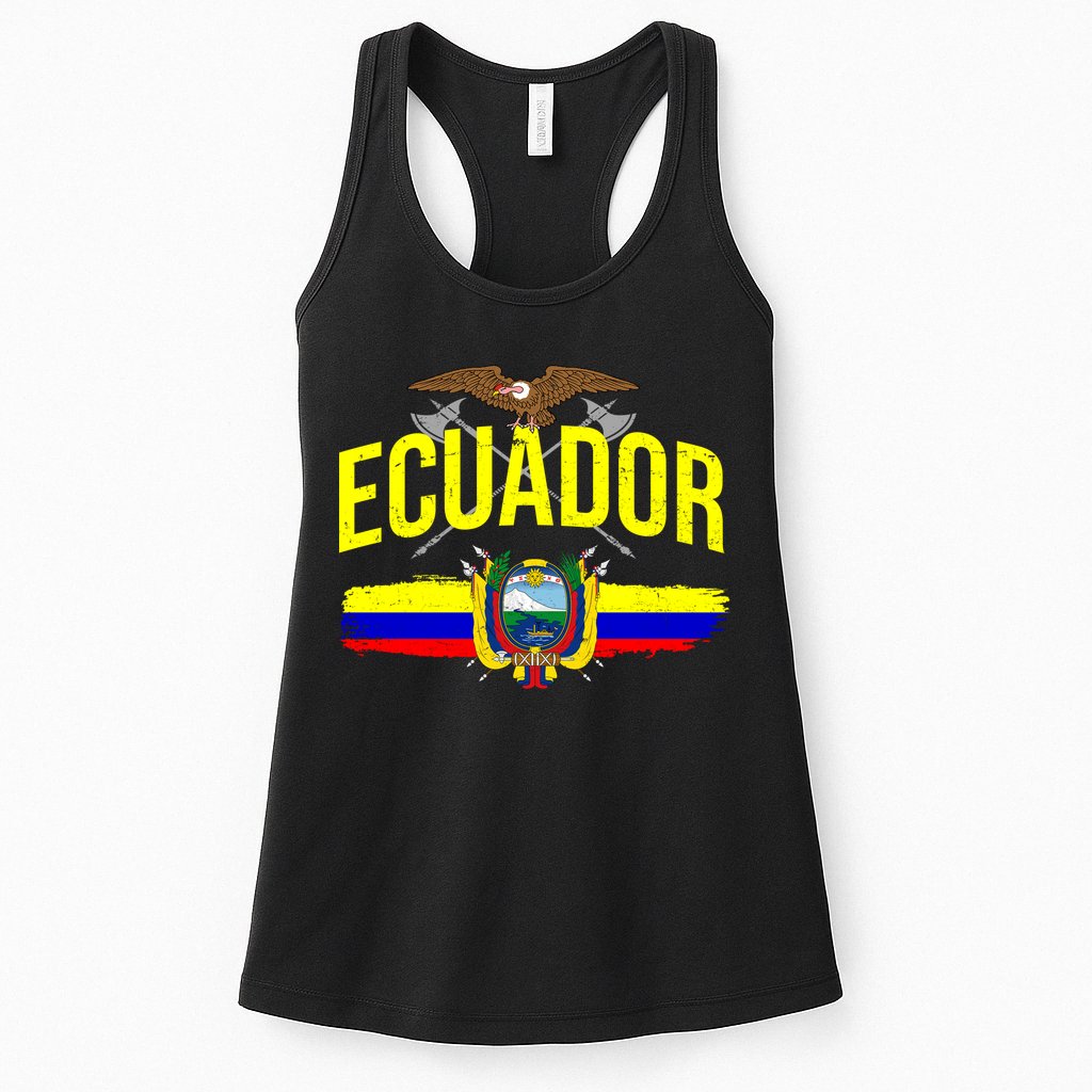 Ecuador Vintage Flag Womens Tank Top