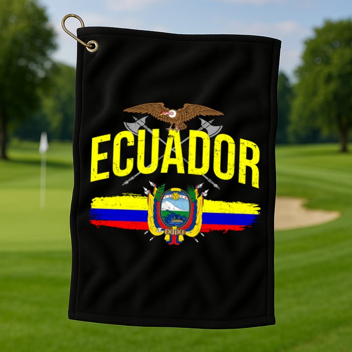 Ecuador Vintage Flag Golf Towel