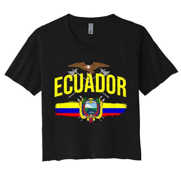 Ecuador Vintage Flag Crop Top