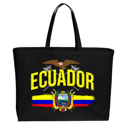 Ecuador Vintage Flag Cotton Canvas Jumbo Tote