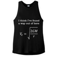 Escape Velocity Gravity Physics Engineer Ladies PosiCharge Tri-Blend Wicking Tank