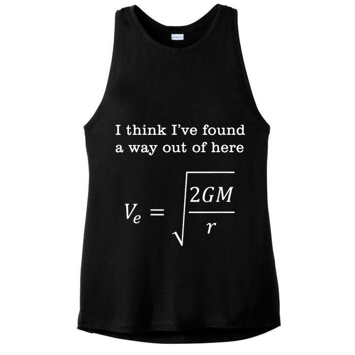 Escape Velocity Gravity Physics Engineer Ladies PosiCharge Tri-Blend Wicking Tank