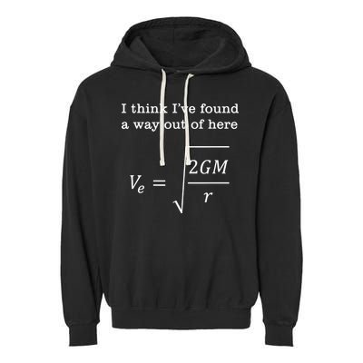 Escape Velocity Gravity Physics Engineer Garment-Dyed Fleece Hoodie