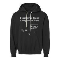 Escape Velocity Gravity Physics Engineer Garment-Dyed Fleece Hoodie
