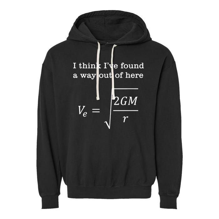 Escape Velocity Gravity Physics Engineer Garment-Dyed Fleece Hoodie