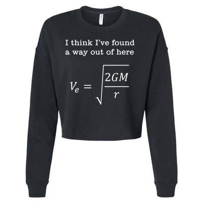 Escape Velocity Gravity Physics Engineer Cropped Pullover Crew