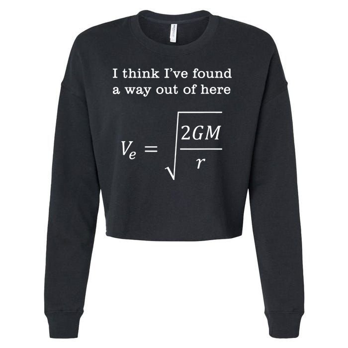 Escape Velocity Gravity Physics Engineer Cropped Pullover Crew