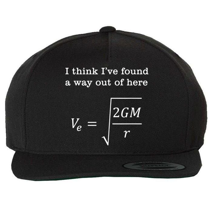 Escape Velocity Gravity Physics Engineer Wool Snapback Cap