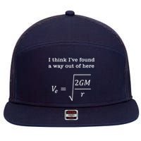 Escape Velocity Gravity Physics Engineer 7 Panel Mesh Trucker Snapback Hat