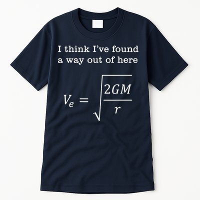 Escape Velocity Gravity Physics Engineer Tall T-Shirt