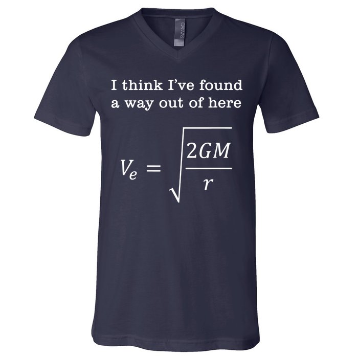 Escape Velocity Gravity Physics Engineer V-Neck T-Shirt