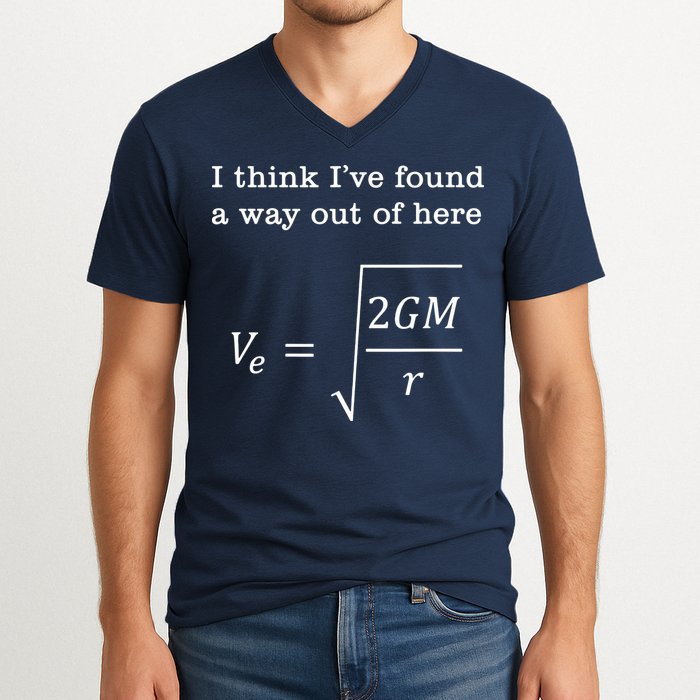 Escape Velocity Gravity Physics Engineer V-Neck T-Shirt