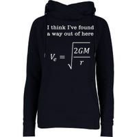Escape Velocity Gravity Physics Engineer Womens Funnel Neck Pullover Hood